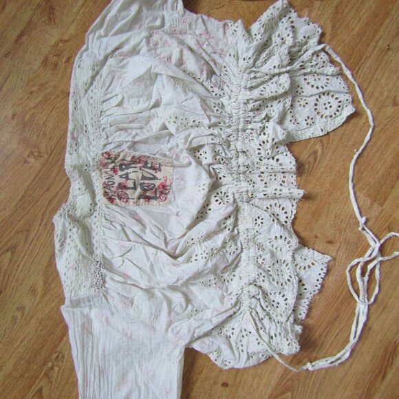 Magnolia Pearl Eyelet Telani Blouse Top o/s - Picture 6 of 9